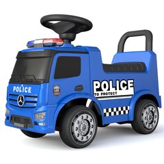 Дитяча каталка-толокар Police Mercedes (машинка, музика, на батарейці) Поліція Bambi 657-4 Синій 657-4 фото
