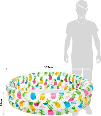 Басейн надувний дитячий круглий (розміром 132-28 см, об'єм: 248л, ремкомплект) Intex 59431
