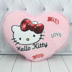 Подушка Серце Hello Kitty з паєтками 00228-23 00228-23 фото