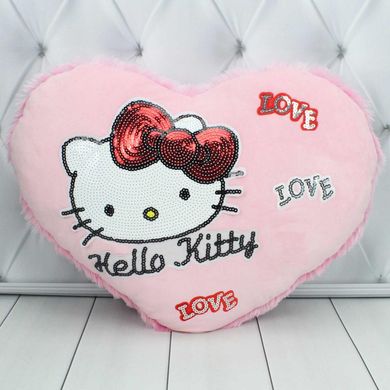 Подушка Сердце Hello Kitty с паетками 00228-23 00228-23 фото