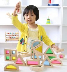 Дитячий набір дерев'яних блоків (24 фігури різних форм) MD 1552 MD 1552 фото