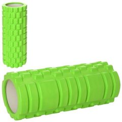 Масажний ролик для йоги (EVA, розмір 33-14 см, у пакеті) MS 0857-3-GR Зелений