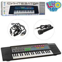 Дитячий синтезатор LIMO TOY (44 клавіші, 63 см, мікрофон, запис, демо, USB зарядне, в коробці) MS-3738 MS-3738 фото