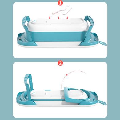 Ванна складна дитяча для купання EL Camino T-CONTROL (термометр, довжина 87см) ME 1106 Blue Блакитна ME 1106 Blue фото