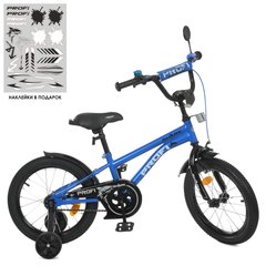 Велосипед дитячий двоколісний 16 дюймів (дзвіночок, складання 75%) Profi Shark Y16212-1 Синій Y16212-1 фото