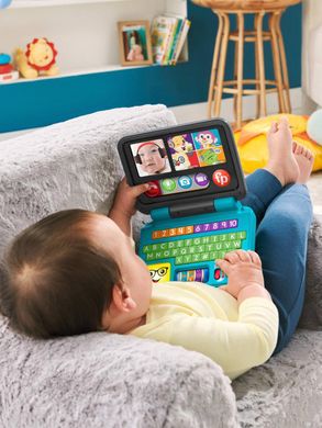 Ноутбук дитячий Fisher-Price (навчальний, 55 пісень, звуків, мелодій, алфавіт, українською) HHH09