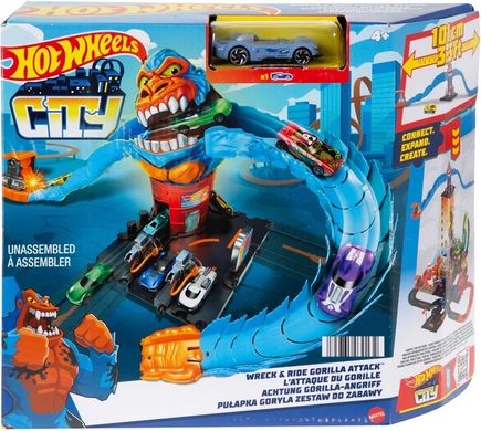 Игровой набор Hot Wheels Опасные существа Спасение от гориллы HDR30 HDR30 фото