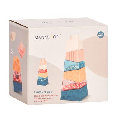 Развивающая игра пирамидка Manmi top (25см, 2 цвета, в коробке) MT033521 MT033521 фото