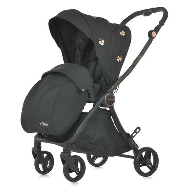 Детская прогулочная коляска El Camino ME 1078 VERSA Clover Black Черная ME 1078 Clover Black фото