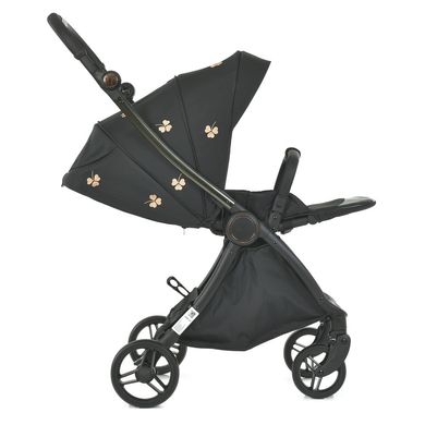 Дитяча прогулянкова коляска El Camino ME 1078 VERSA Clover Black Чорна ME 1078 Clover Black фото