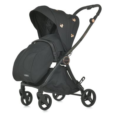 Дитяча прогулянкова коляска El Camino ME 1078 VERSA Clover Black Чорна ME 1078 Clover Black фото