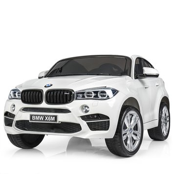 Детский электромобиль BMW (2 мотора по 120W, MP3, USB, двухместный) Bambi JJ2168EBLR-1 Белый