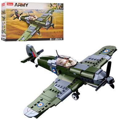 Конструктор Sluban Army истребитель ВПС Spitfire (фигурка, 290 деталей, в коробке) M38-B0712 M38-B0712 фото