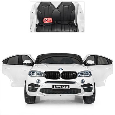 Детский электромобиль BMW (2 мотора по 120W, MP3, USB, двухместный) Bambi JJ2168EBLR-1 Белый