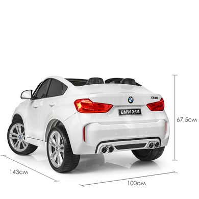 Детский электромобиль BMW (2 мотора по 120W, MP3, USB, двухместный) Bambi JJ2168EBLR-1 Белый