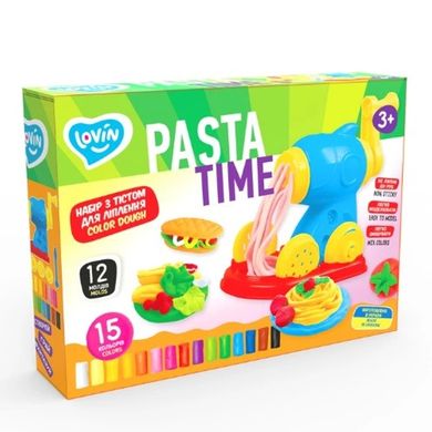 Тісто для ліплення "Pasta Time" TM Lovin (15 кольорів, машинка для пасти, з аксесуарами) 41195 41195 фото