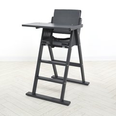 Дерев'яний стілець трансформер для годування Step up графiт Чорний Step up графiт фото