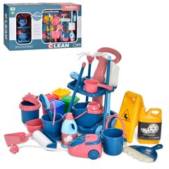Дитячий ігровий набір для прибирання (візок, відро, щітки, совок, табличка) YY-145