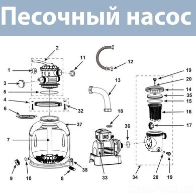 Эко электрод для комби-песочного фильтра для бассейна Intex 11905 11905 фото