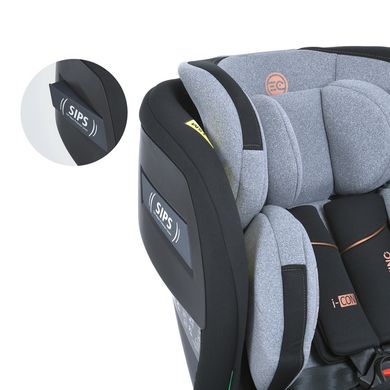 Автокресло детское (фаза 1,2, рост 40-150см, isofix) El Camino I-CON ME 1117 Melange Ultimate Gray ME 1117 Ultimate Gray фото