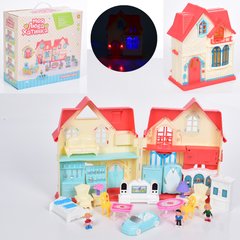 Будиночок для ляльок (меблі, фігурки 3шт, машина, звук, світло, на батарейках) WD-932A WD-932A фото
