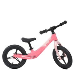 Дитячий беговел 12 дюймів (сталь, надувні колеса) PROFI KIDS LMG1255-5 Рожевий LMG1255-5 фото