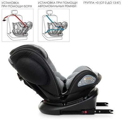 Детское автокресло (группа 0+ 1-2-3, isofix, поворот 360) EL CAMINO EVOLUTION 360º ME 1045 Royal Gray Серый ME 1045 Royal Gray фото