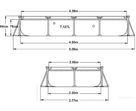 Басейн каркасний прямокутний (450 x 220 x 84 см, 7127 л) Intex 28273 MR 28273 фото