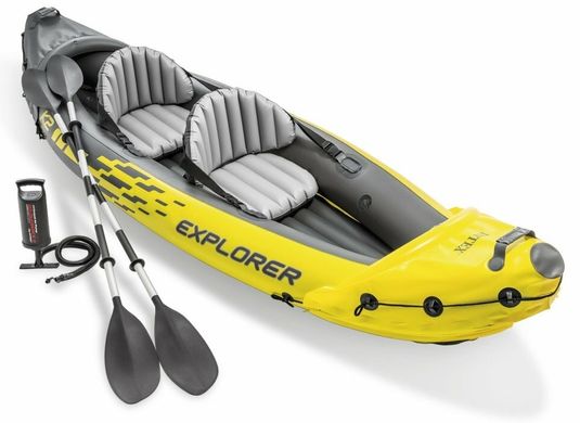 Надувная лодка-байдарка кайак Challenger K2 Kayak, двухместная Intex 68307 Желтый MR 68307 фото