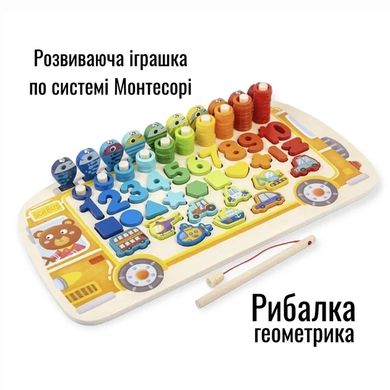 Деревянная игра сортер TREE TOYS (с рыбалкой, 22шт, фигурки, цифры) MD 1949 MD 1949 фото