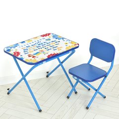 Дитячий стіл зі стільцем M 4910-4 Синій M 4910-4 фото