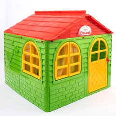 Ігровий будиночок зі шторками DOLONI 02550/3 | Пластиковий будиночок для дітей 02550/3 фото