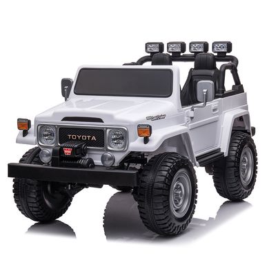 Детский электромобиль Джип Toyota (4 мотора 80W, 1аккум. 24V7AH, музыка, свет) Bambi M 4968EBLR-1(24V) Белый