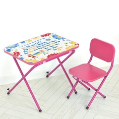 Дитячий стіл зі стільцем M 4910-8 Малиновий M 4910-8 фото