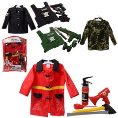 Набір рятувальників (3 види поліція, пожежний, військовий, костюм, аксесуари) F012-S012-M012