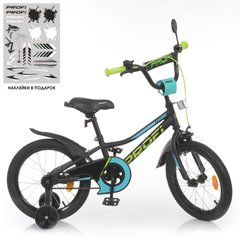 Велосипед дитячий двоколісний 16 дюймів (дзвіночок, складання 75%) Profi Prime Y16224-1 Чорний Y16224-1 фото