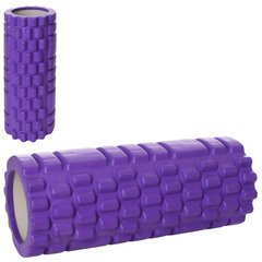 Масажний ролик для йоги (ЕVA, розмір 33-14см) MS 0857-V фіолетовий