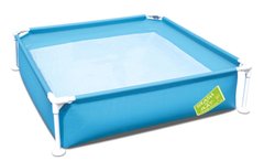 Каркасний квадратний дитячий басейн Bestway 56217 (122х122х30, 5 см, 365л, ремкомплект) Синій MR 56217 фото