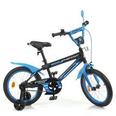 Велосипед двоколісний дитячий 16 дюймів (дзвіночок, 75% складання) Profi Inspirer Y16323-1 Чорно-синій Y16323-1 фото