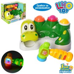 Музична іграшка стукачка Крокодил Limo Toy (молоток, кульки, музика, звук, світло) M 5475 M 5475 фото