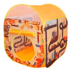 Намет ігровий дитячий (будиночок, машинки 3 шт., кубики, 80х80х98см, віконця-сітка, в сумці) MR 1113 MR 1113 фото