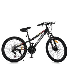 Спортивний велосипед 24 дюйми Profi (рама 11", SHIMANO 21SP) MTB2401-2 Чорний MTB2401-2 фото