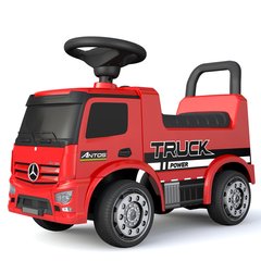 Дитяча каталка-толокар Mercedes (машинка, музика, на батарейці) Вантажівка Bambi 656-3 Червоний 656-3 фото