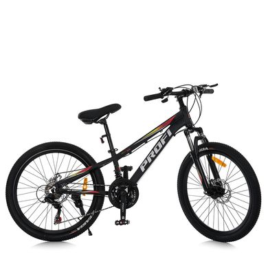 Спортивный велосипед 24 дюйма Profi (рама 11", SHIMANO 21SP) MTB2401-2 Черный MTB2401-2 фото