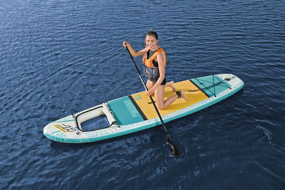 Доска для SUP серфинга (340-89-15см, доска, весло, ручной насос, сумка) SUP-борд Bestway 65363 Голубой 65363 фото